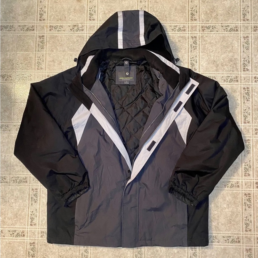 John Bartlett Statements Men's Removable Hood Water Resis Insulated Jacket Sz XL